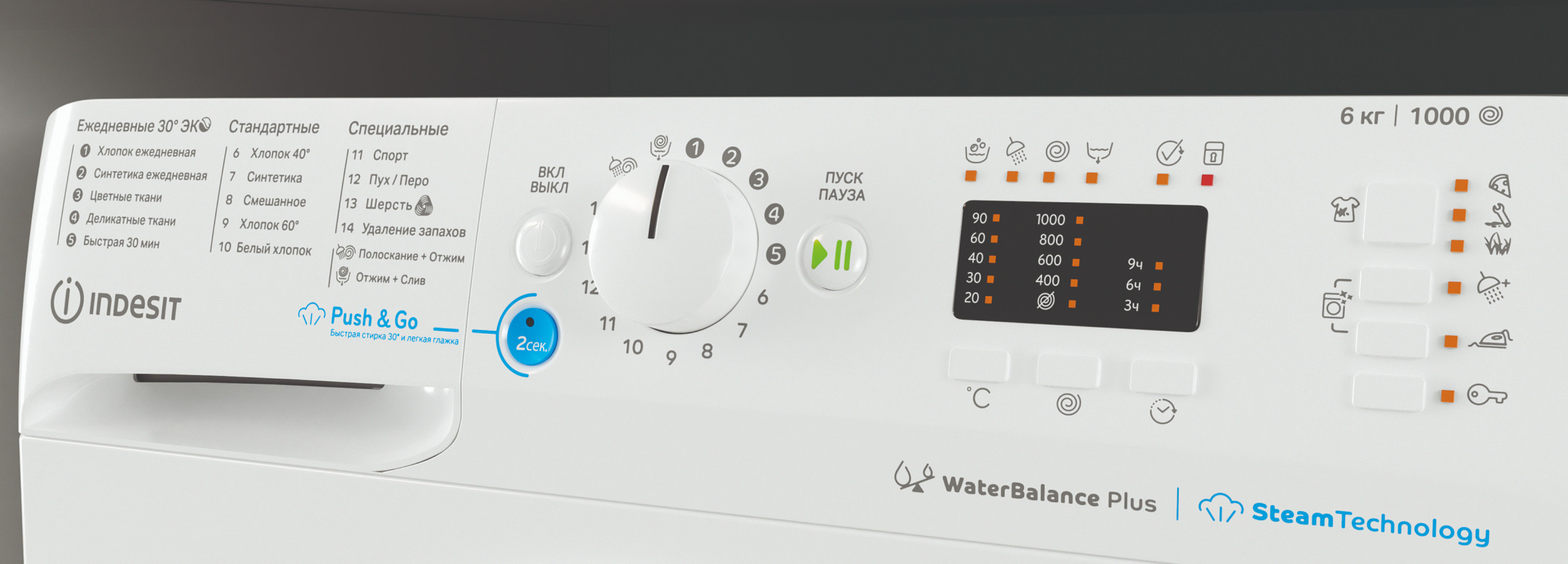 Панель управления стиральной машиной Indesit BWSA 61051 WWV RU